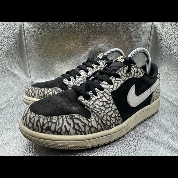 RARE 🚀‎ Size 9.5 - Women Jordan 1 Low Retro OG Black Cement - CZ0775-001 - Picture 5 of 10